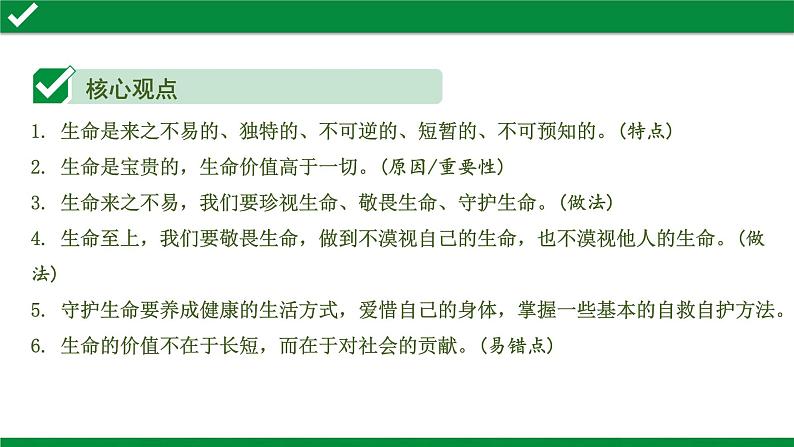 初中政治中考复习 4 第四单元　生命的思考课件PPT第4页