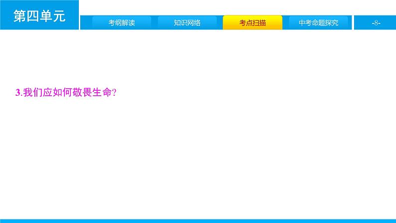 初中政治中考复习 第四单元　生命的思考课件PPT08