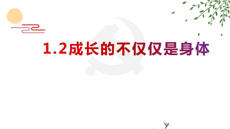 1.2 成长的不仅仅是身体 课件-2022-2023学年部编版道德与法治七年级 下册第1页