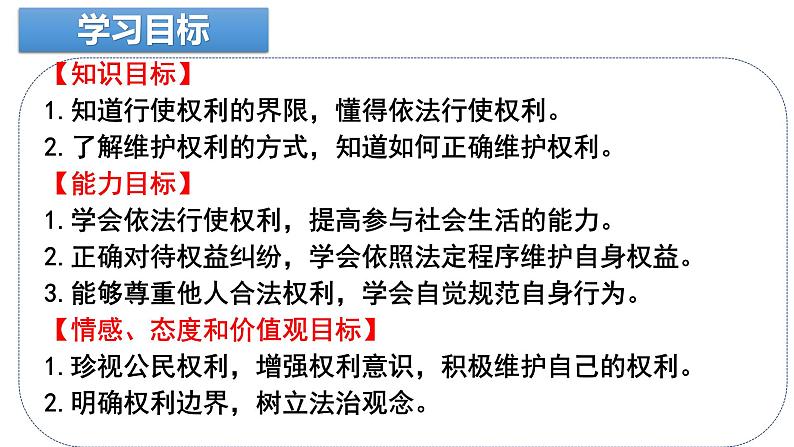 2022-2023学年部编版道德与法治八年级下册 3.2 依法行使权利 课件第3页