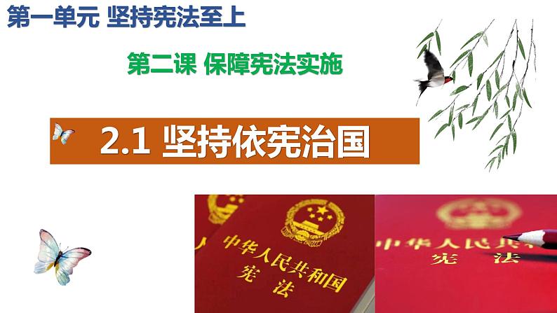 2022-2023学年部编版道德与法治八年级下册2.1 坚持依宪治国 课件01