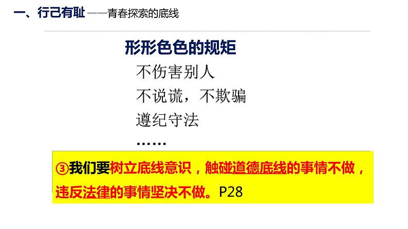 2022-2023学年部编版道德与法治七年级下册3.2 青春有格 课件第8页