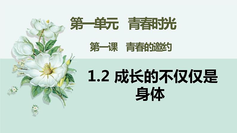 部编版道德与法治七年级下册 1.2 成长的不仅仅是身体 课件+教案01