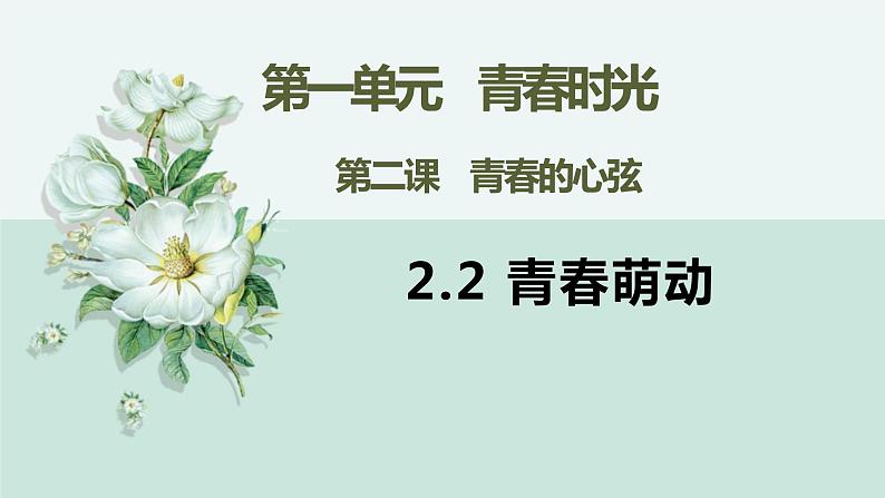 部编版道德与法治七年级下册 2.2 青春萌动 课件第1页