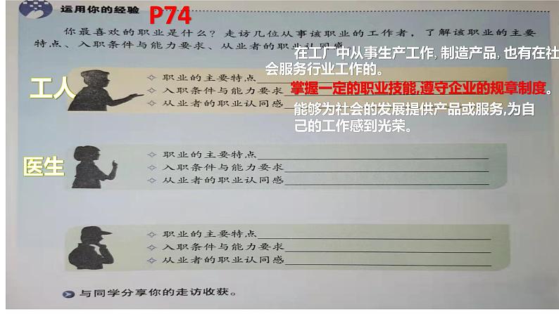 部编版道德与法治九年级下册 6.2 多彩的职业 课件第3页