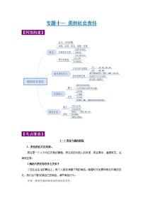 初中政治中考复习 专题11勇担社会责任-2022年《三步冲刺中考•道德与法治》之第1步重课本·理考点