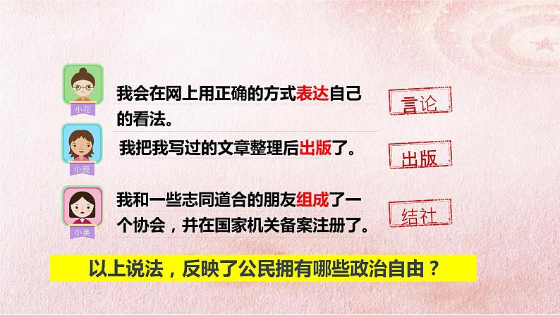 3.1 公民基本权利-2022-2023学年部编版道德与法治八年级下册课件PPT07