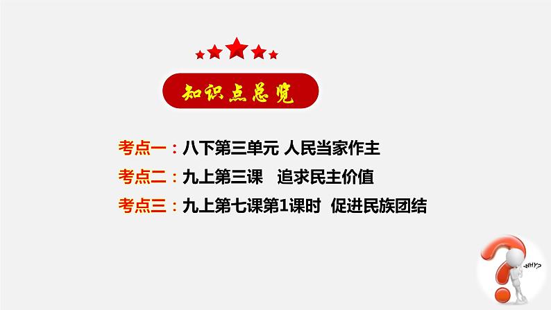 初中政治中考复习 专题12 人民当家作主 维护民族团结-2020年中考道德与法治二轮复习新突破课件（部编版）第2页