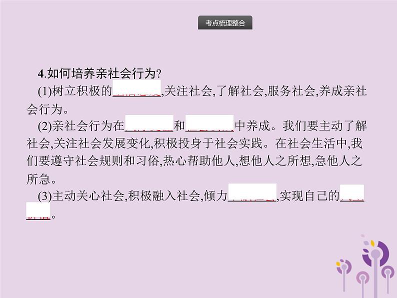 初中政治中考复习 中考道德与法治总复习优化设计第一板块基础知识过关第5课时走进社会生活课件第6页