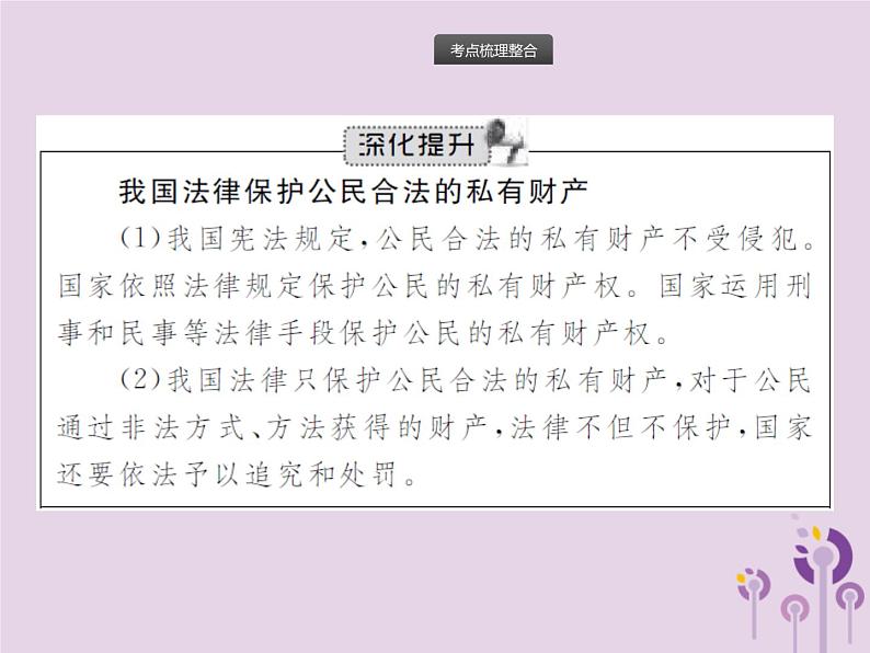 初中政治中考复习 中考道德与法治总复习优化设计第一板块基础知识过关第10课时理解权利义务课件第8页