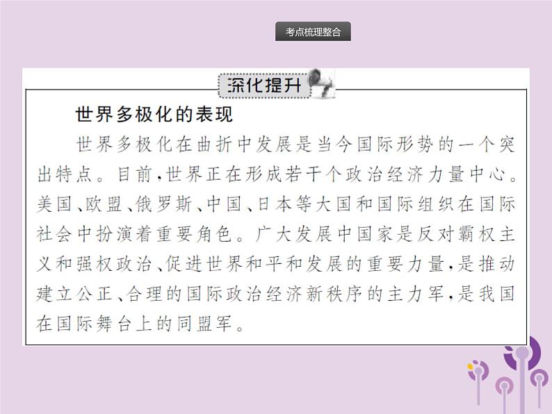 初中政治中考复习 中考道德与法治总复习优化设计第一板块基础知识过关第17课时我们共同的世界课件07