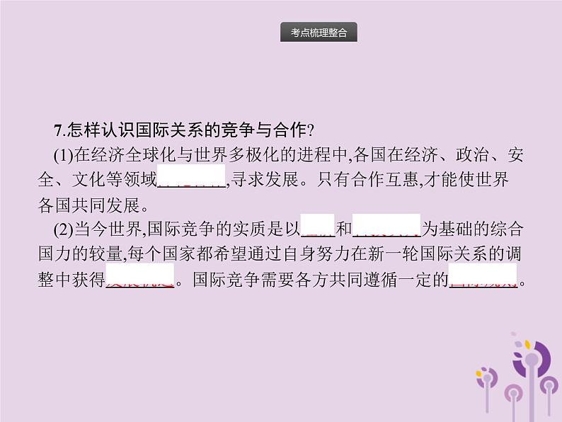 初中政治中考复习 中考道德与法治总复习优化设计第一板块基础知识过关第17课时我们共同的世界课件08