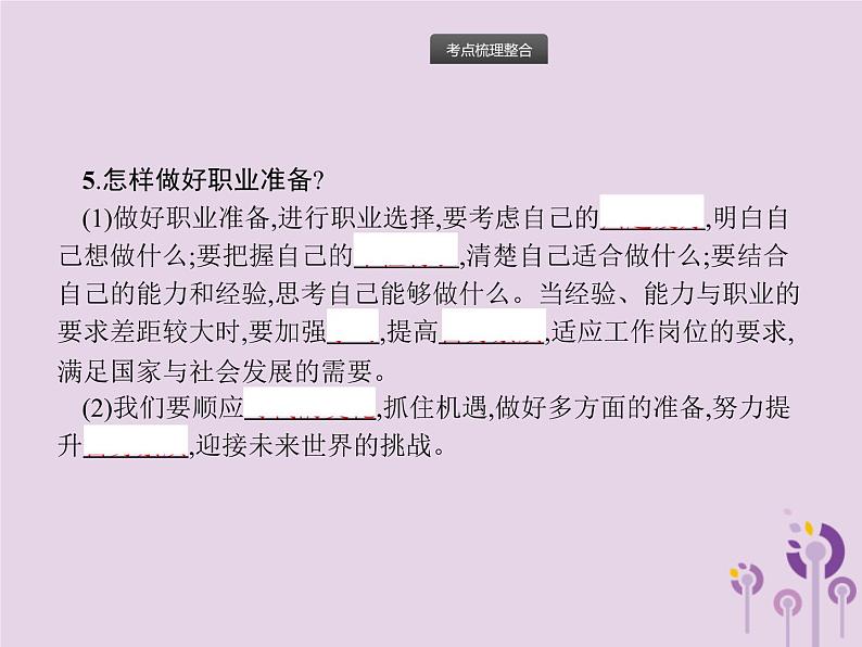 初中政治中考复习 中考道德与法治总复习优化设计第一板块基础知识过关第19课时走向未来的少年课件第8页