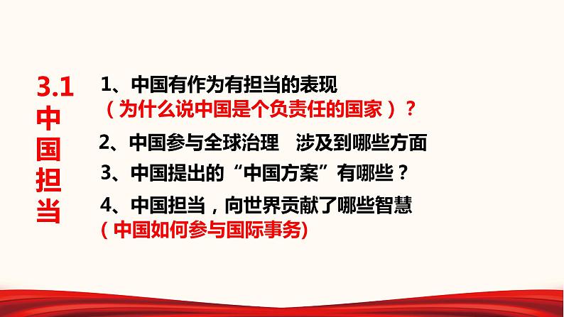 初中政治中考复习 专题23 世界舞台上的中国（课件）-2022年中考道德与法治第一轮夯实基础靶向复习示范课件＋考点清单＋对点练习（全国通用）第4页