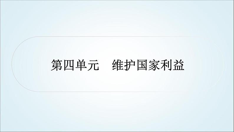 部编版中考《道德与法治》复习第四单元维护国家利益教学课件01