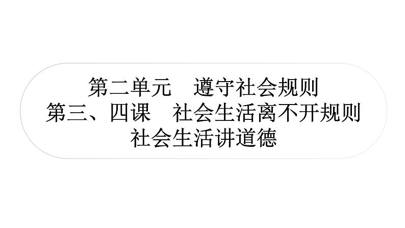 部编版中考《道德与法治》复习第三、四课社会生活离不开规则社会生活讲道德教学课件第1页