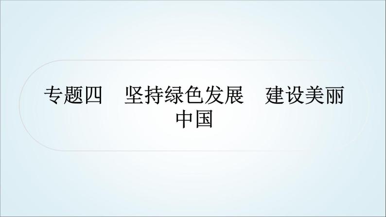 部编版中考《道德与法治》复习专题四坚持绿色发展建设美丽中国教学课件01