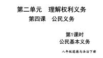 初中政治 (道德与法治)人教部编版八年级下册公民基本义务课前预习课件ppt