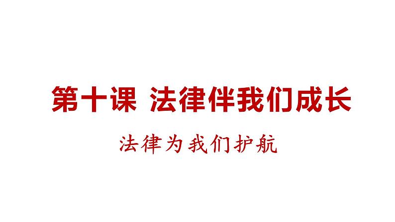 部编版七年级道德与法治下册--10.1法律为我们护航（课件）03