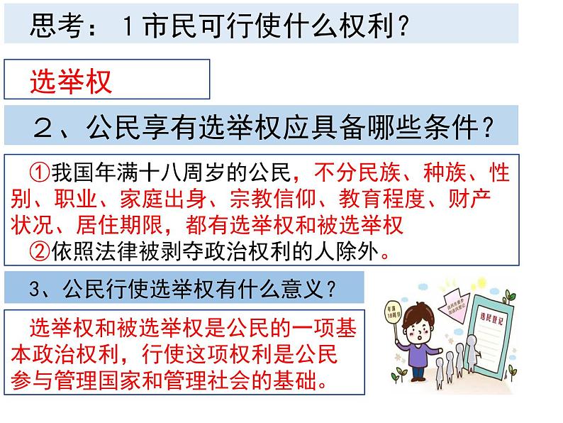 部编版八年级道德与法治下册--3.1公民基本权利（课件3）第4页