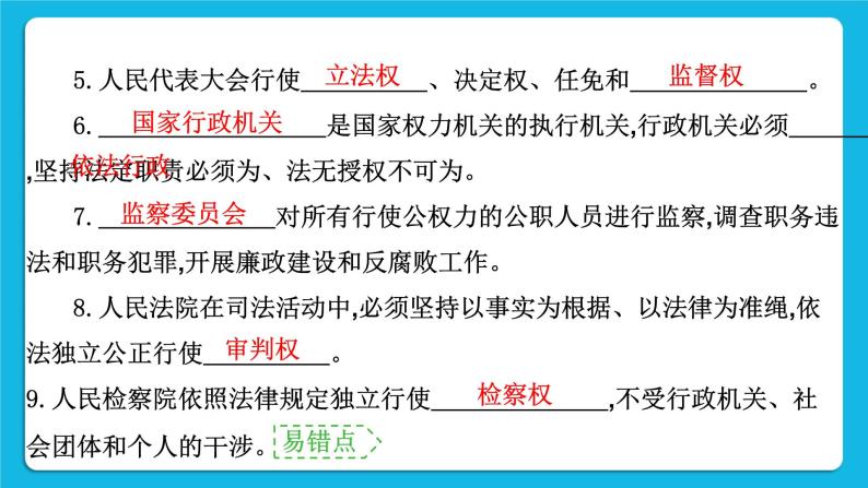 【备考2023】中考道德与法治一轮复习教材考点梳理：八年级（下）第三单元　人民当家作主课件03