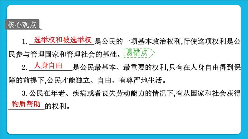 【备考2023】中考道德与法治一轮复习教材考点梳理：八年级（下）第二单元　理解权利义务课件02