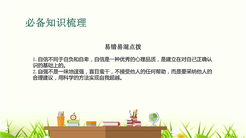 中考道德与法治复习第四课时自信自强青春有格课件第6页