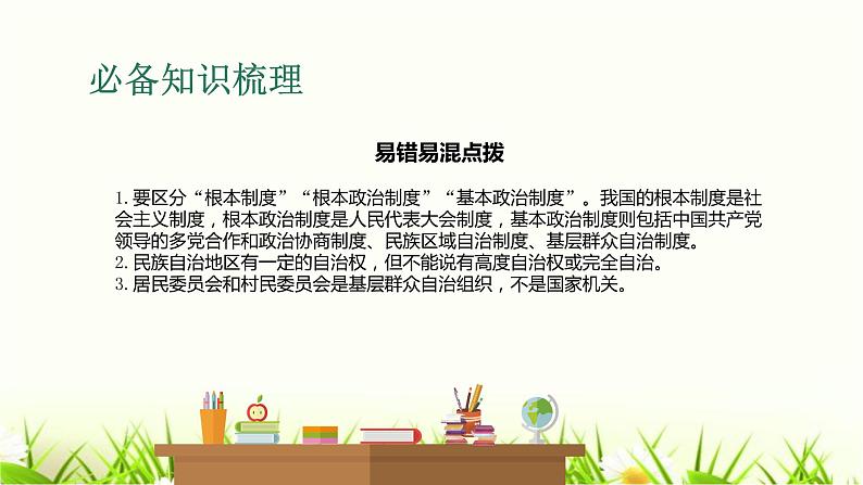 中考道德与法治复习第十四课时认识基本制度了解国家机构课件第8页