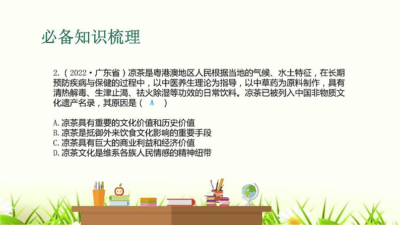 中考道德与法治复习第十九课时守望精神家园促进文明交流课件第8页