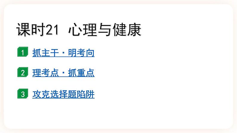 备考2023 道德与法治中考一轮总复习（七年级下第一、二、三单元）（ 课时21）《 心理与健康 》课件02