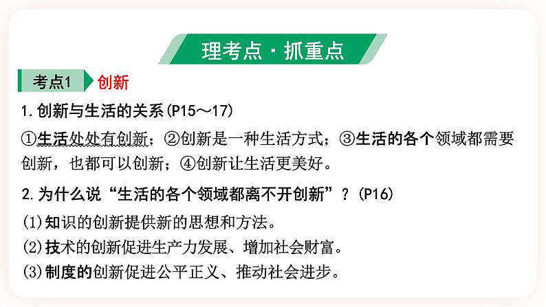 备考2023 道德与法治中考一轮总复习（九上第二课）（ 课时2）《 创新驱动发展》课件07