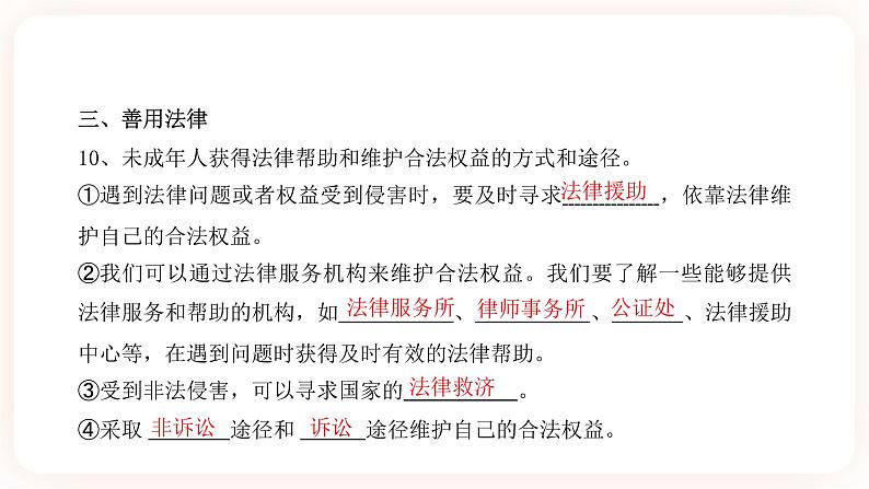 中考道法一轮复习 专项十三《做守法公民》课件第7页