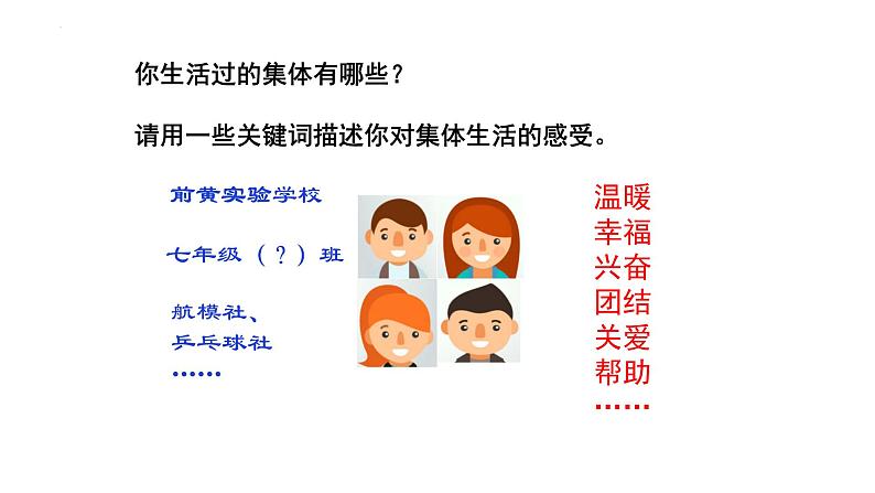 2022-2023学年部编版道德与法治七年级下册 6.1 集体生活邀请我 课件-05