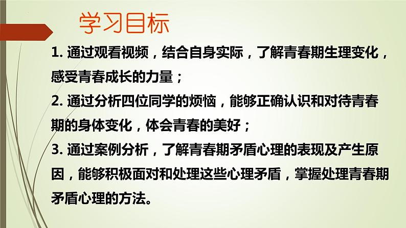 第一单元第一课 悄悄变化的我 课件 部编版道德与法治七年级下册练习题02