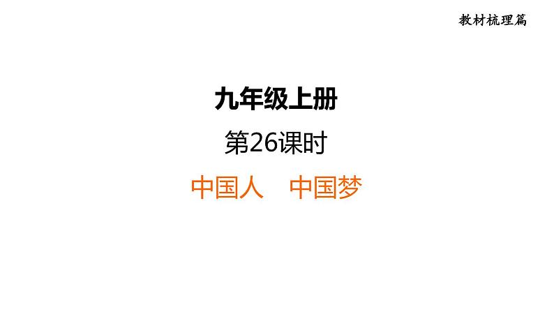 部编版道德与法治中考一轮复习--教材梳理--第26课时　中国人　中国梦（复习课件）01