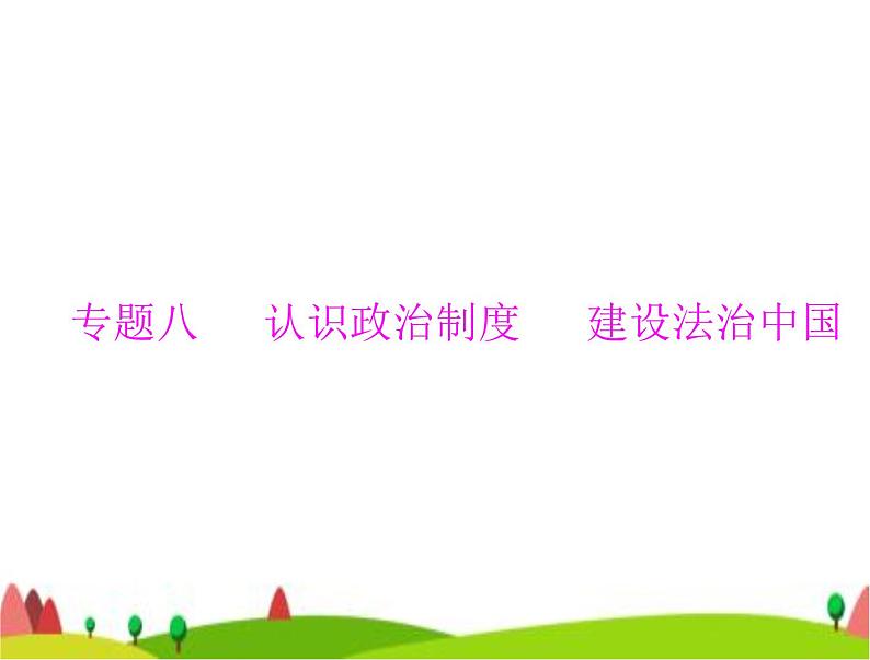 中考道德与法治总复习专题八认识政治制度建设法治中国课件01