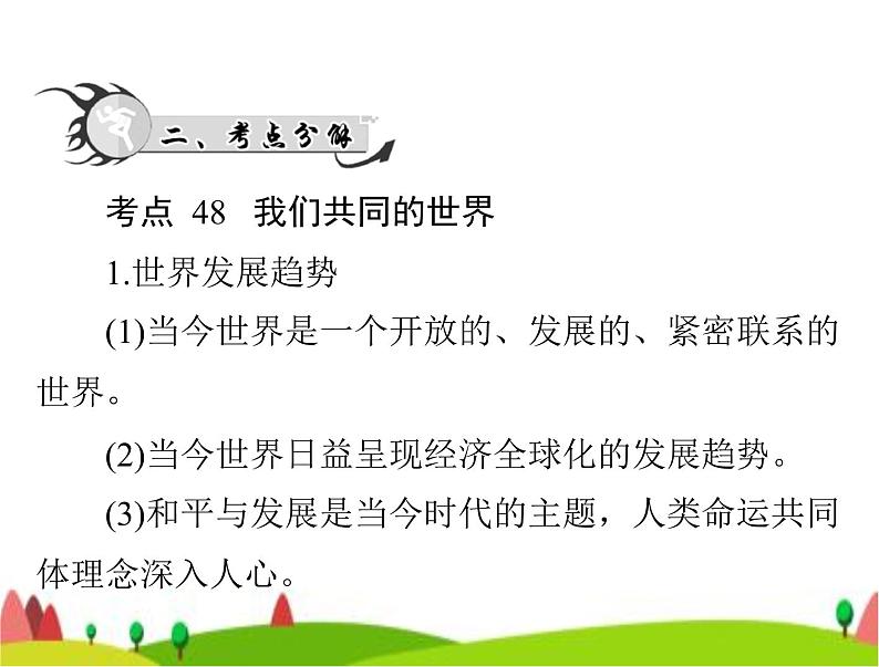 中考道德与法治总复习专题十四胸怀天下走向未来课件04