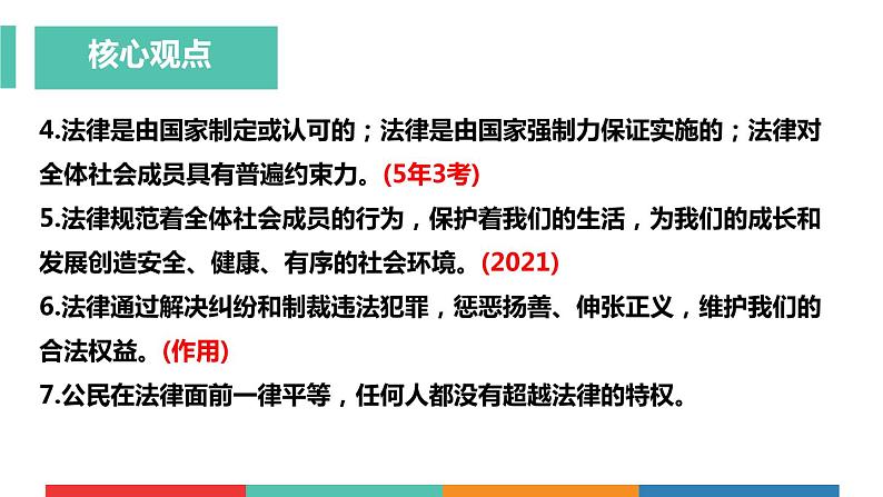 考点11 规则与法律中考道德与法治一轮复习课件第6页