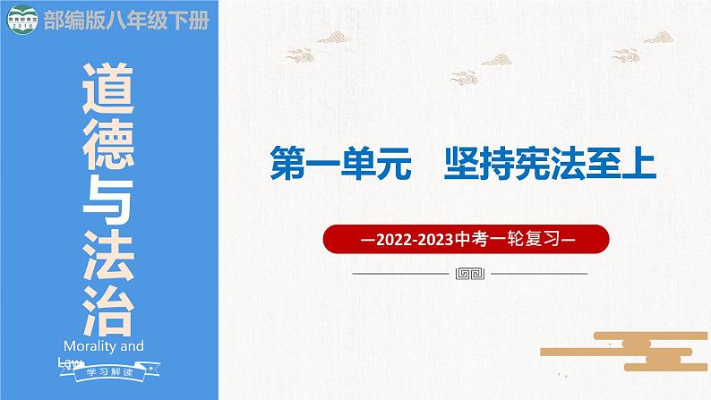 2023年部编版中考道德与法治一轮复习精讲课件--八下第一单元 坚持宪法至上01