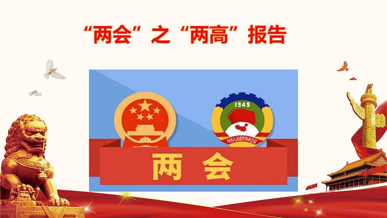 初中政治中考复习 专题二十九 两会之两高报告-备战2022年中考道德与法治必备时政热点解读与押题课件第1页