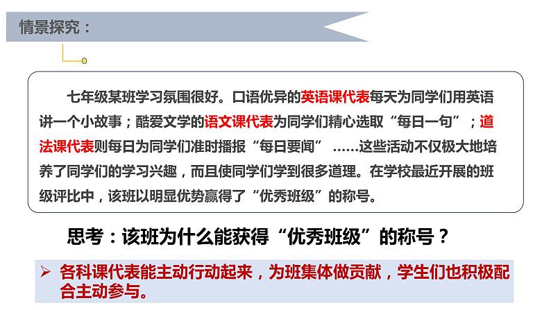 2022-2023学年部编版道德与法治七年级下册8.2 我与集体共成长 课件第4页