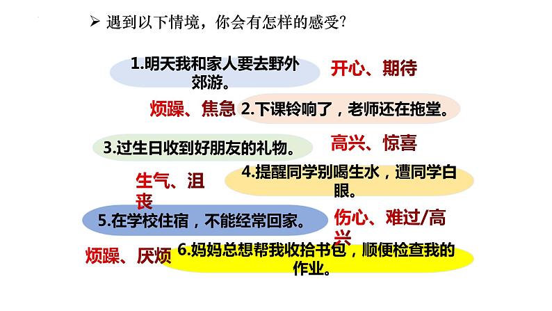 2022-2023学年部编版道德与法治七年级下册4.1 青春的情绪 课件第5页