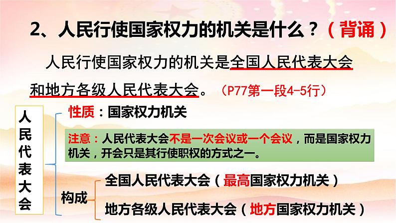 2022-2023学年部编版八年级道德与法治下册6.1 国家权力机关 课件第7页