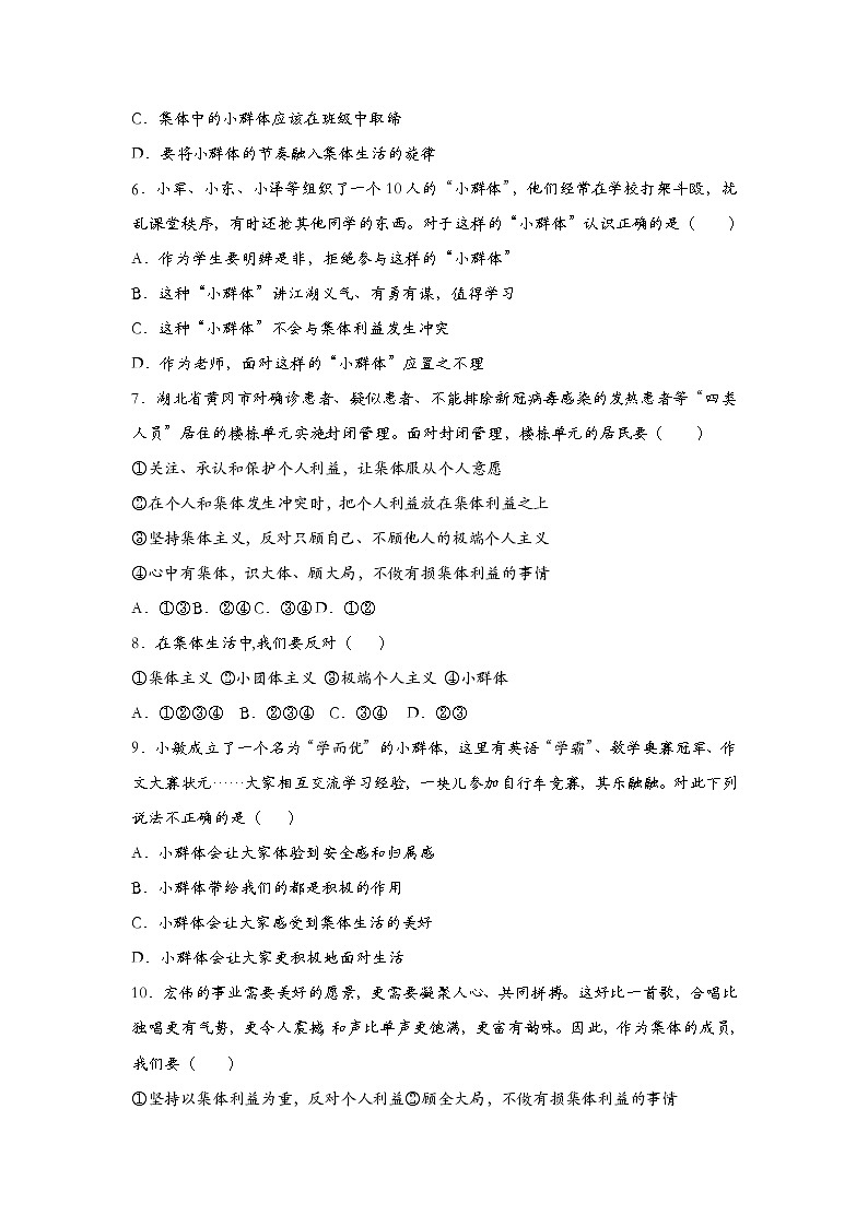 2023年部编版七年级道德与法治下册7.2 节奏与旋律 课件（含视频）+同步练习含解析卷+素材02