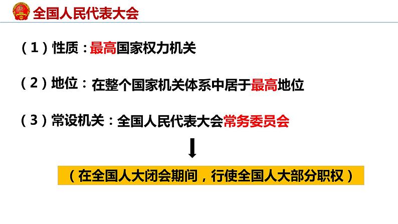 2022-2023学年部编版道德与法治八年级下册6.1 国家权力机关 课件第7页