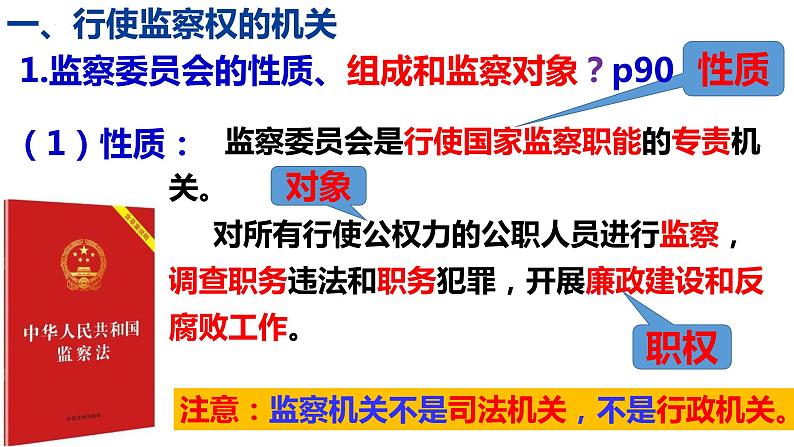 2022-2023学年部编版道德与法治八年级下册6.4 国家监察机关 课件第4页