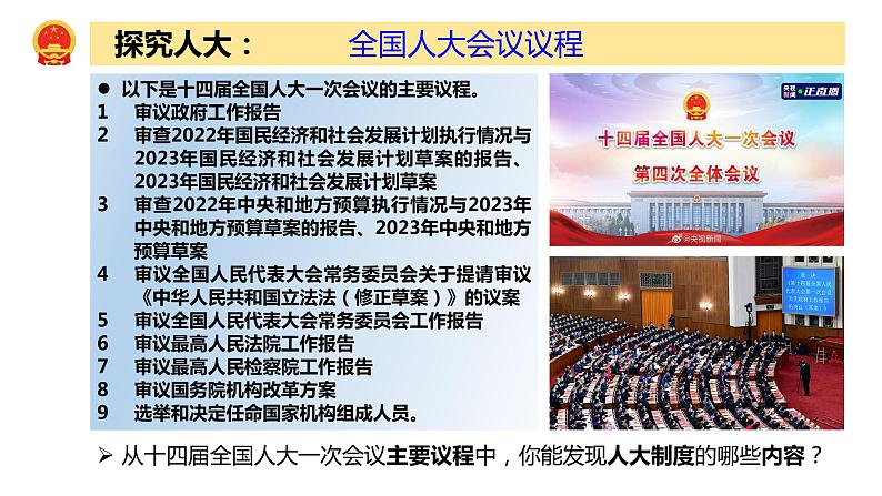 2022-2023学年部编版道德与法治八年级下册5.1 根本政治制度 课件第7页