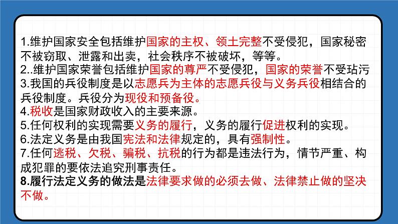 2022-2023年部编版道德与法治八年级下册专项复习精讲精练：第四课 公民义务（知识清单）06