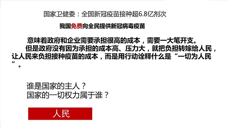 2023年部编版道德与法治八年级下册5.1 根本政治制度 课件第4页