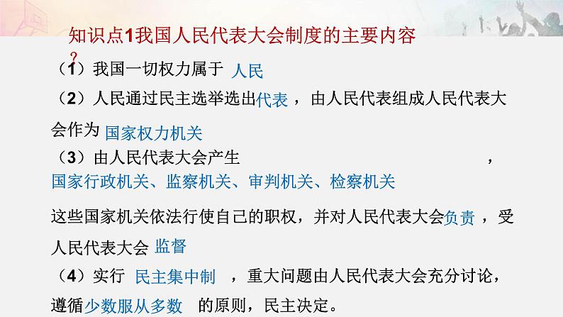 2023年部编版道德与法治八年级下册5.1 根本政治制度 课件第7页